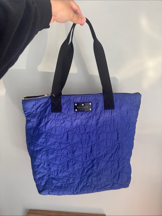 kate spade Handbags - kate spade Quilted Cobalt Blue Tote with Black Straps